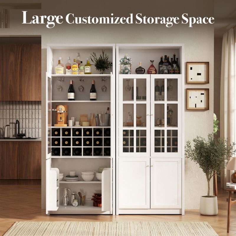 Ritci 78.74" Tall Wine Bar Cabinet image number 6