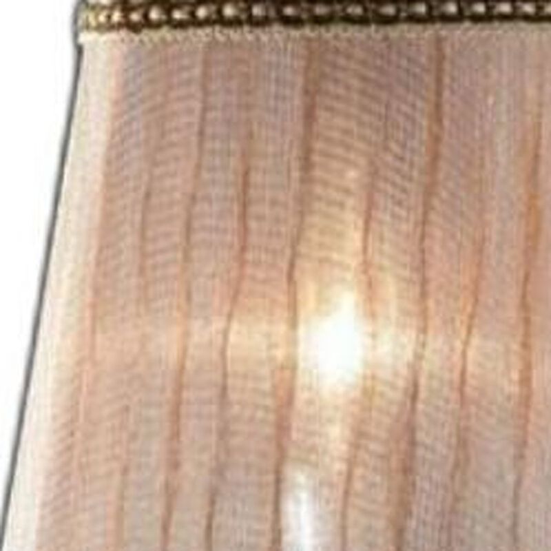 Hivvago Silver and Pink Faux Crystal Dual Light Hanging Wall Sconce