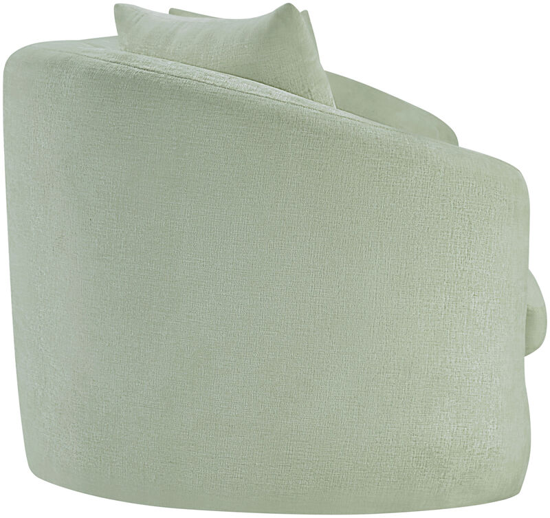 Meridian Furniture Penelope Mint Chenille Fabric Sofa image number 3