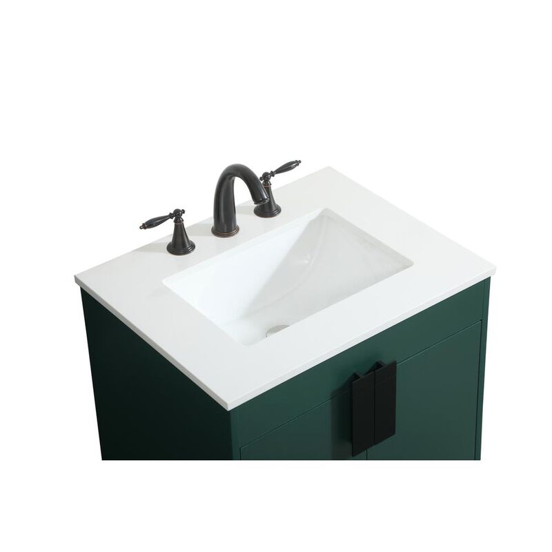 Elegant Kitchen and Bath 24 inch Single bathroom vanity in green