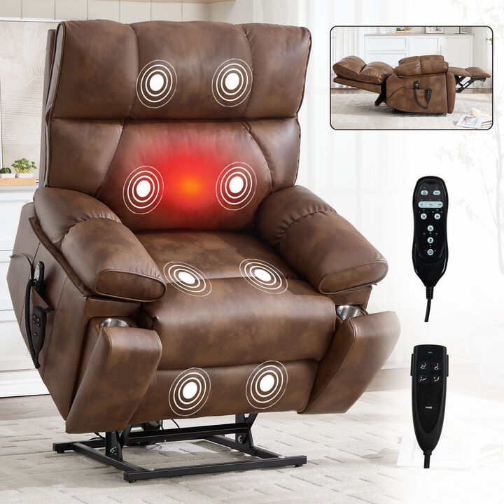 Power Lift Recliners with Hidden Cup Holders, Power-Remote