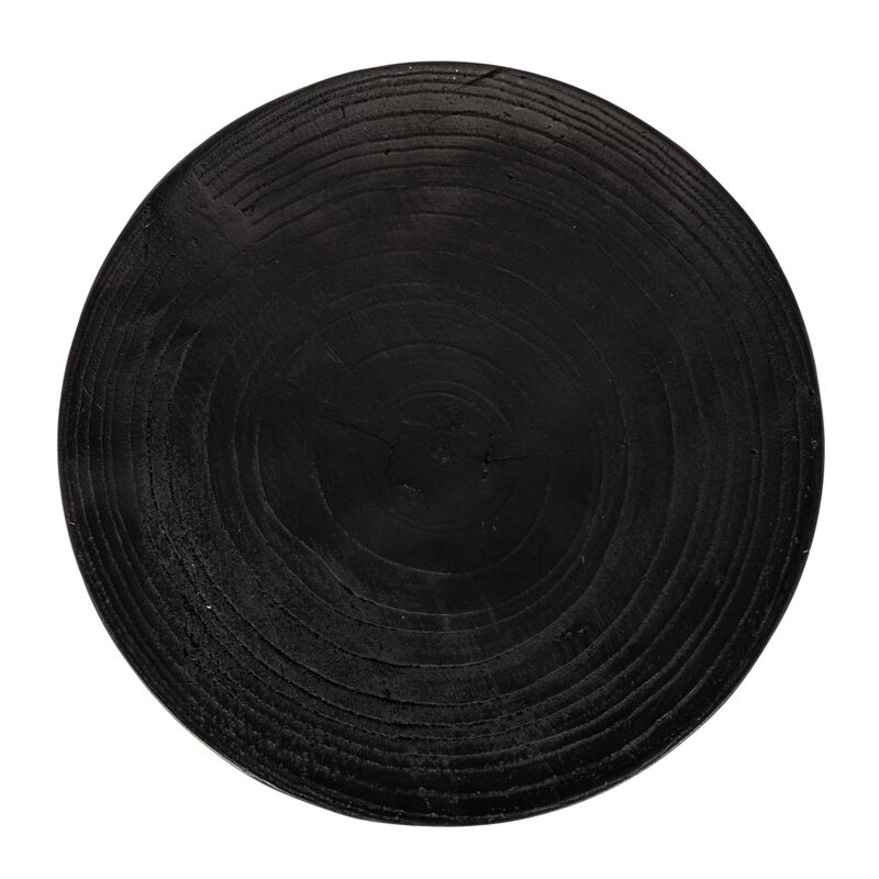 Paulownia Wood Planter and Pedestal End Table, Black image number 5