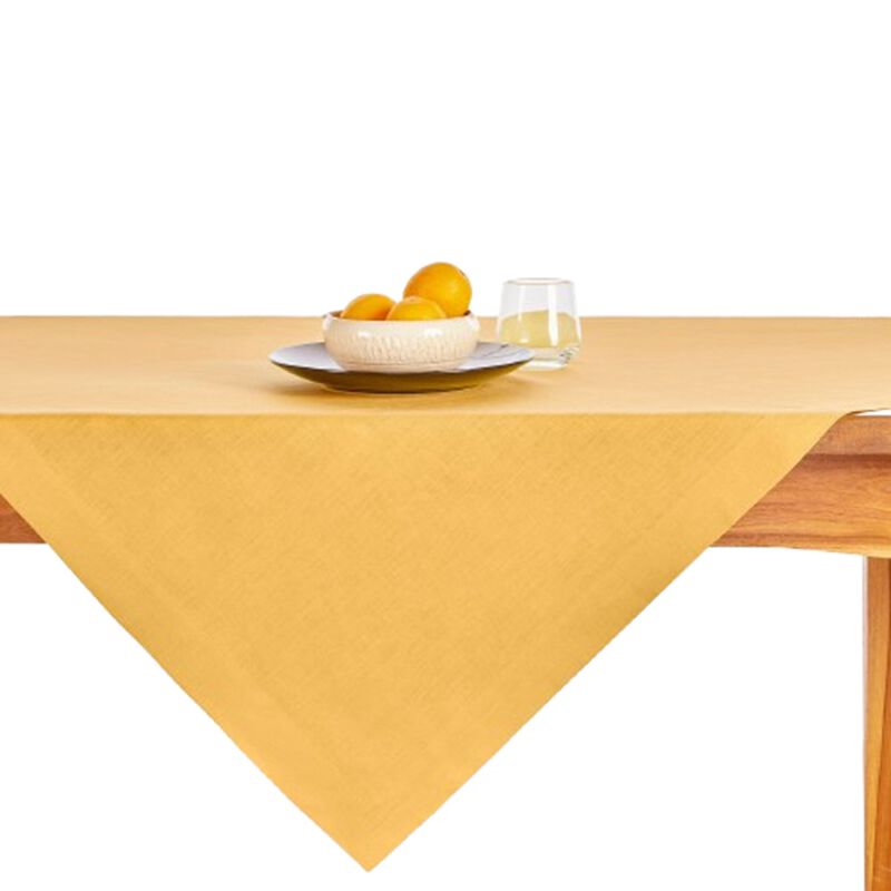 Solino Home Fete 100% Linen Table Throw &ndash; Handcrafted, Machine Washable, Perfect for Holiday and Everyday Dining