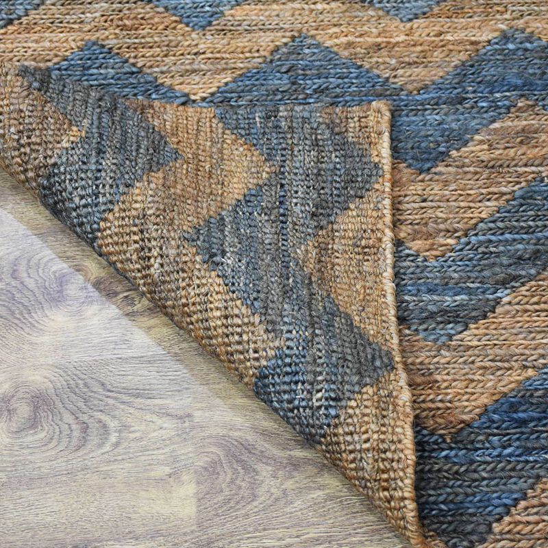 HAND KNOTTED SUMAK JUTE ECO-FRIENDLY Contemporary AREA RUGS  - Rectangle Shape, Contemporary, High Pile, Natural Fiber, Outdoor Indoor Handmade Area Rugs (J00077) image number 8
