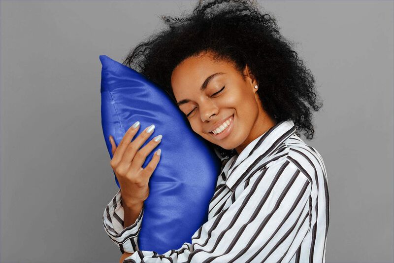 Satin Pillow Case with Zipper - Luxury Pillow Cover (Pillowcase Set of 2)