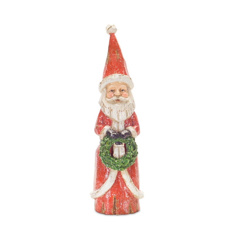 Santa Figurines Set of 3 Resin for Holiday and Christmas Decor