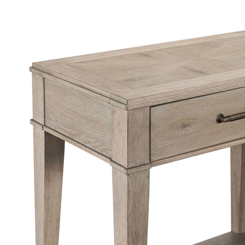 Liberty Furniture Sofa Table for Living Room Storage Traditional - Sanctuary White Oak Wood image number 7