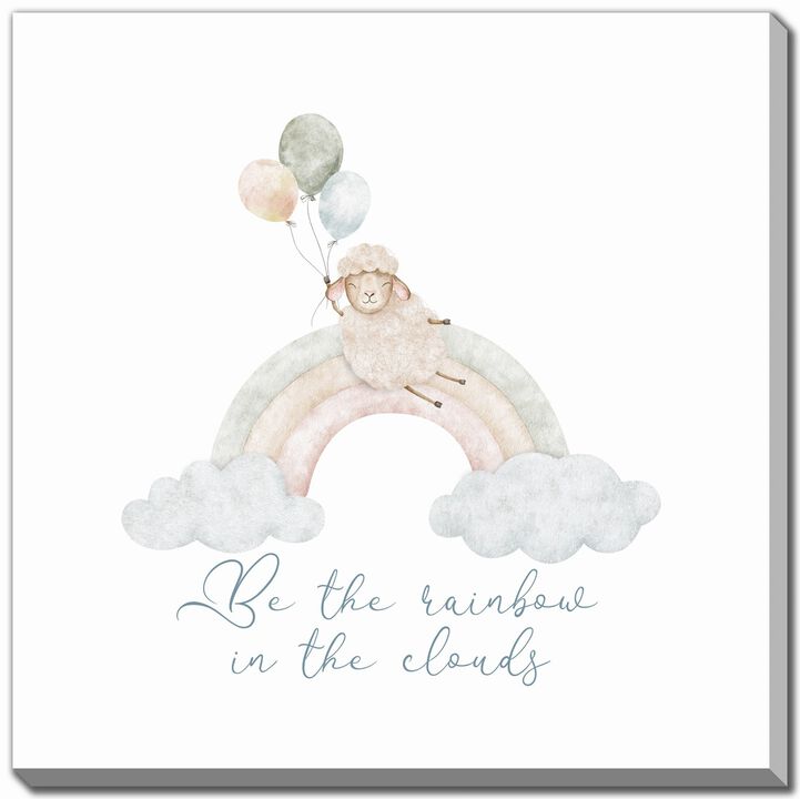 Sheep W Rainbow & Balloon Word