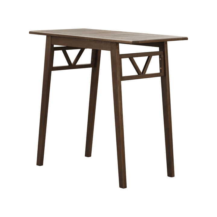 Midcentury modern Patio Wood Bar Table