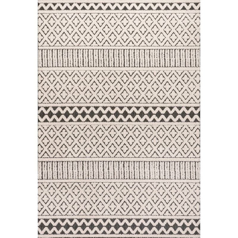 Ormond High-Low Modern Trellis Geometric Area Rug