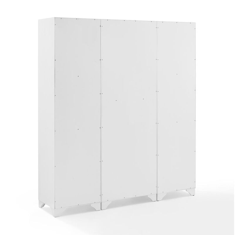 Tara 3Pc Pantry Set Distressed White - Pantry & 2 Linen Cabinets