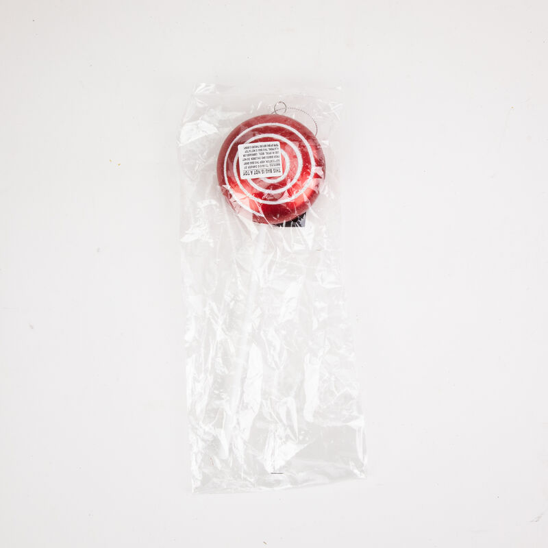 10" Red Candy Lollipop with Iridescent Glitter Swirl Shatterproof Christmas Ornament image number 4