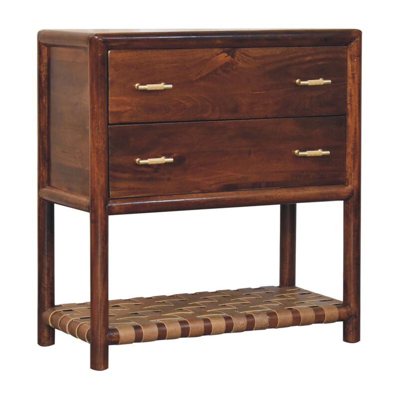 Artisan Furniture Solid Wood Regency Woven 2-Drawer Nightstand