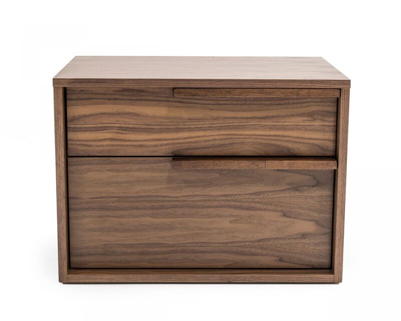 2-Drawer Wood Nightstand for Bedroom Storage