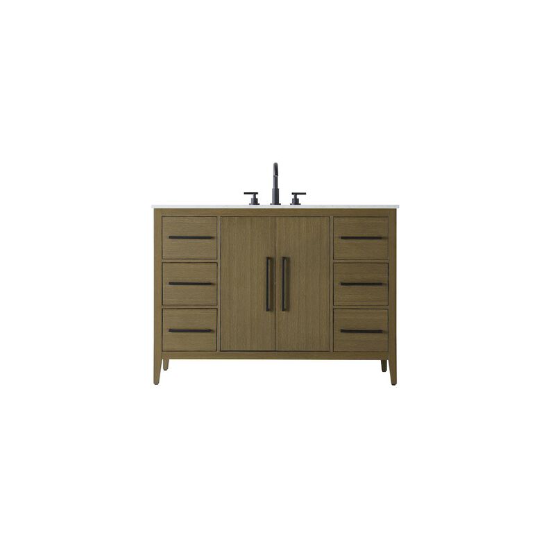 Elegant Kitchen and Bath 48 Inch Single Bathroom Vanity In Chestnut Brown