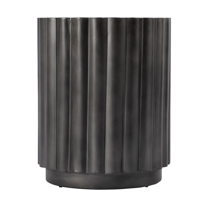 Butler Specialty Ava 15 in. W Round Iron Fluted Side Table, Gray
