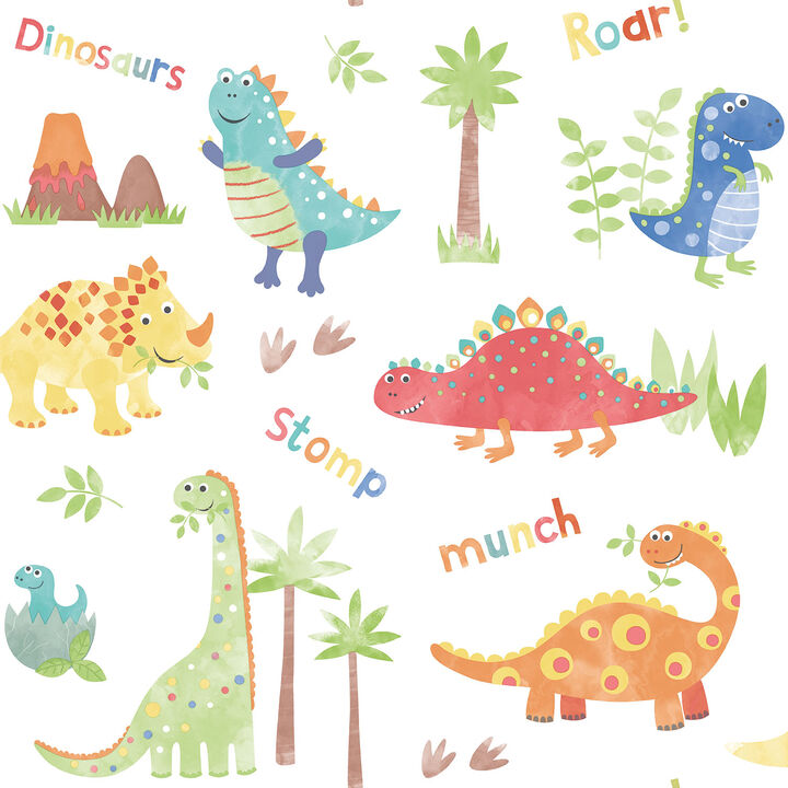 Tiny Tots 2 Dinosaurs Multi-coloured Wallpaper G78364