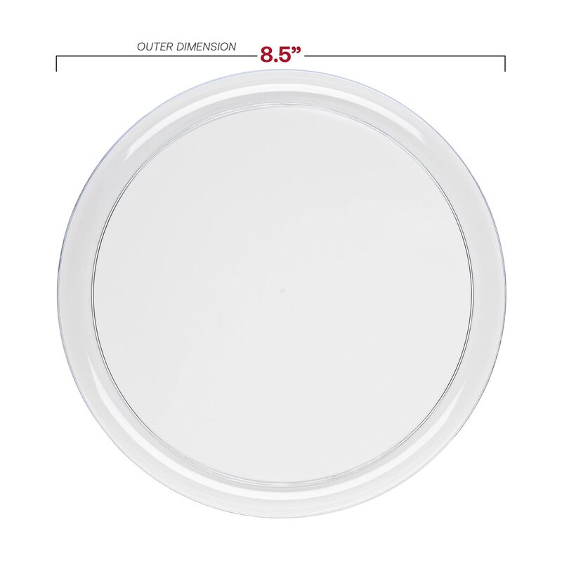 Clear Flat Round Plastic Dinnerware Value Set (40 Sets) image number 3