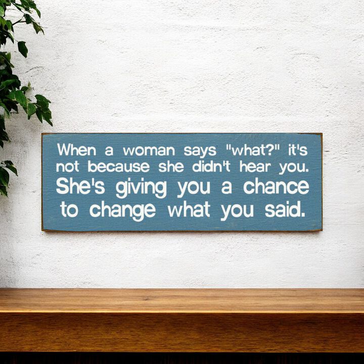 Funny Marriage Quote Wall Decor on Solid Knotty Pine Wood with Hanging Slot