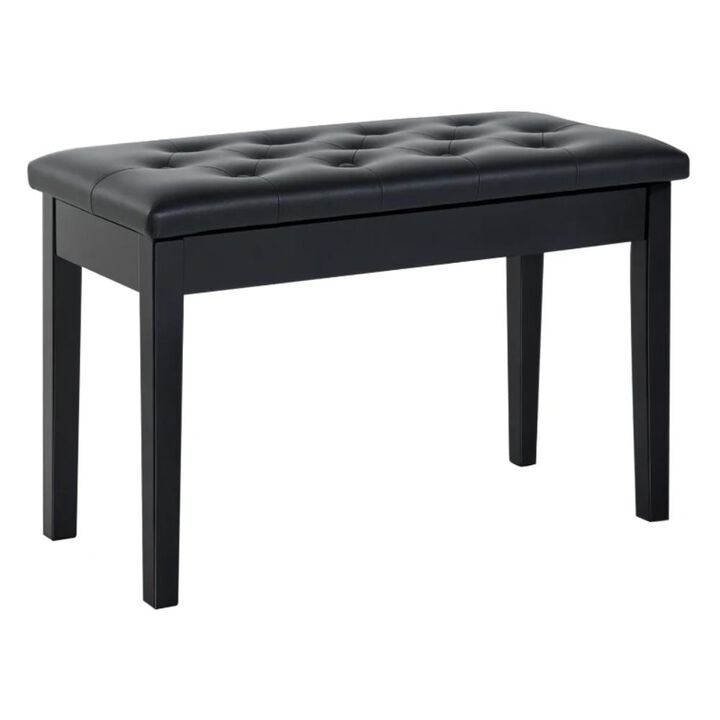 Hivvago Upholstered Piano Bench with Wooden Frame