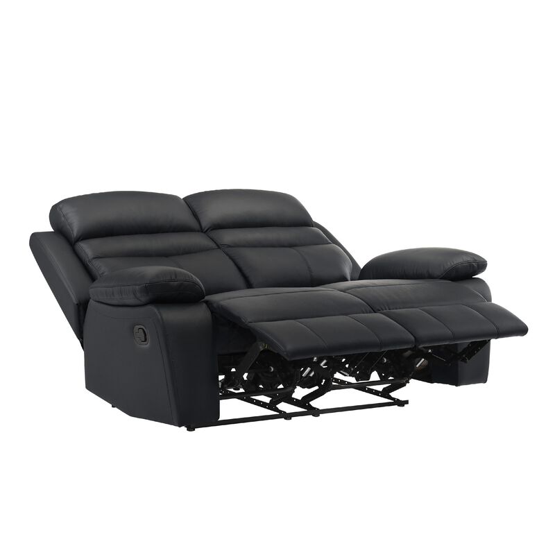 Hanna Manual Double Recliner Loveseat, Leather image number 2