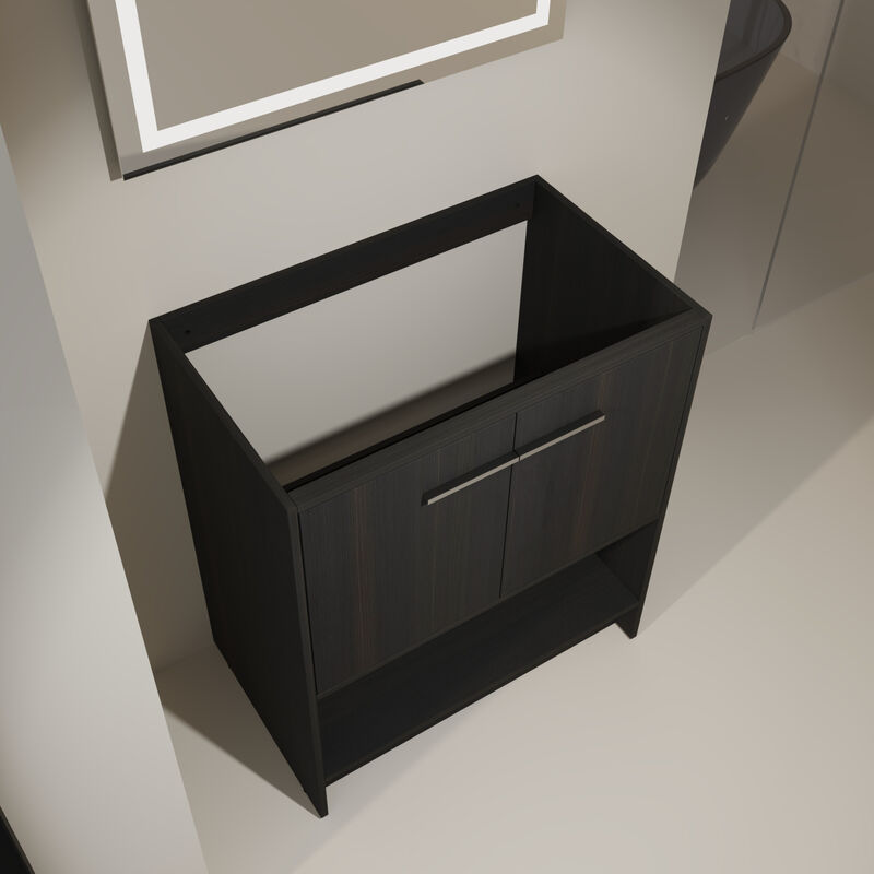 ELEMENT ACE Freestanding Bathroom Vanity, Open Bottom Storage Compartment Scratch Water Resistant Plywood Construction for Bathrooms image number 7
