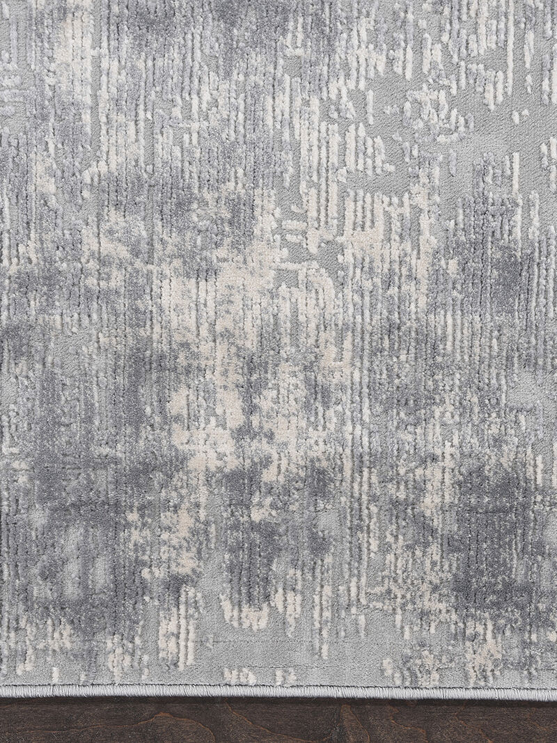 Rustic Textures RUS01 Ivory/Silver 2'2" x 7'6" Rug