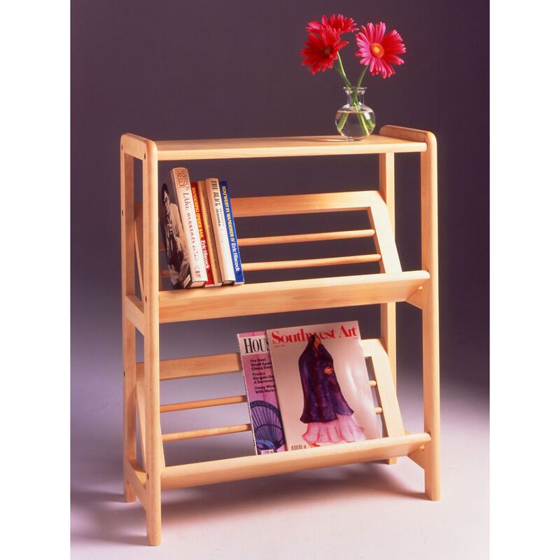 Juliet 2- Tier Tilted Bookshelf, Natural