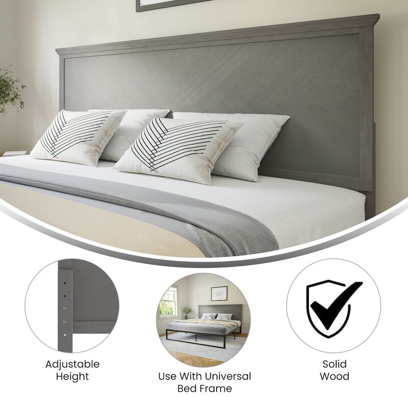 Flash Furniture Contemporary King Size Herringbone Pattern Headboard image number 7