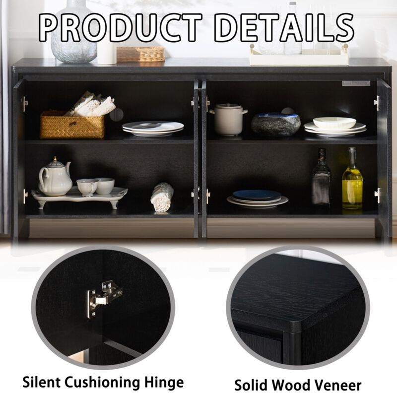 Debnul Wood 4-Door Buffet image number 4