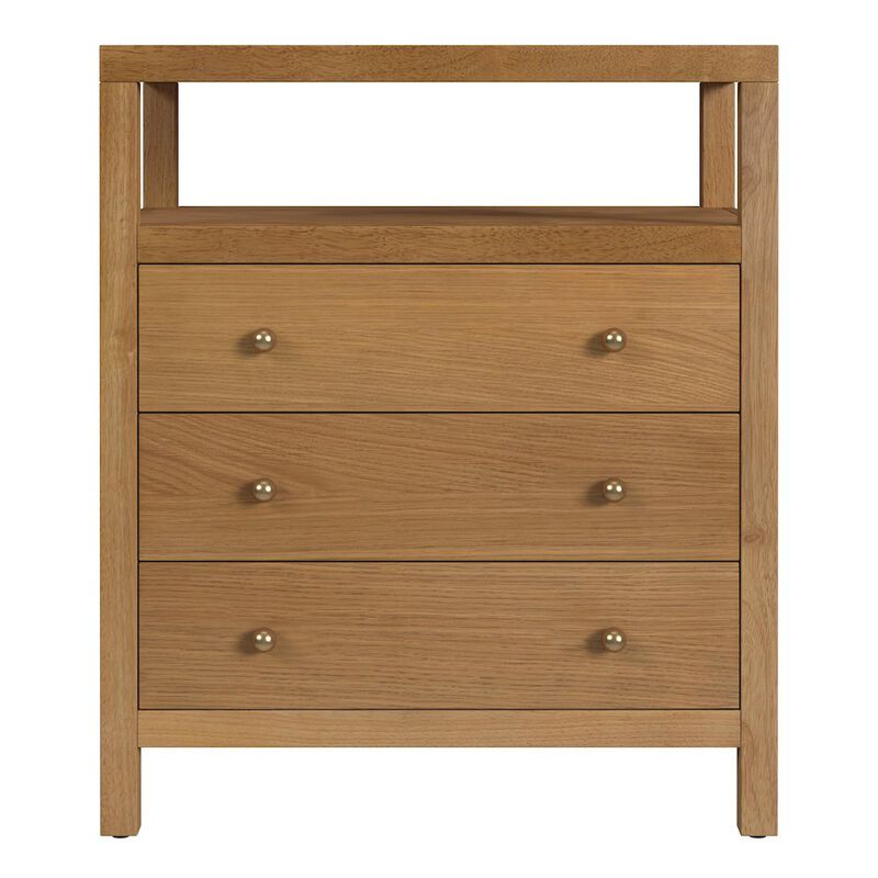 Butler Specialty 27 in. W Rectangular Wood 3 Drawer Tall Nightstand with Open Shelf on Top