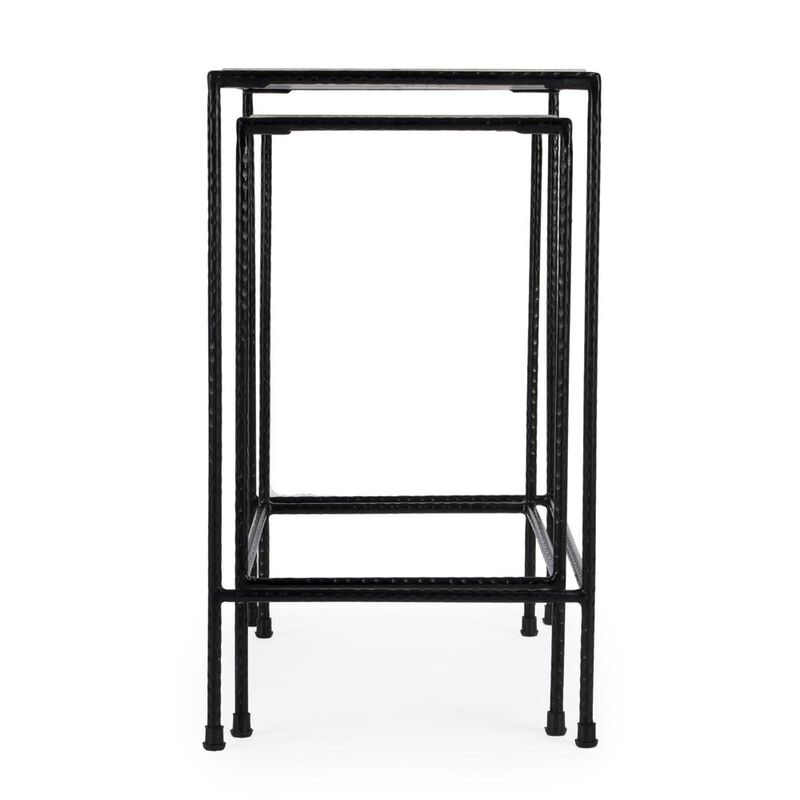 Butler Specialty Carrera Nesting Tables, Black, Black and White