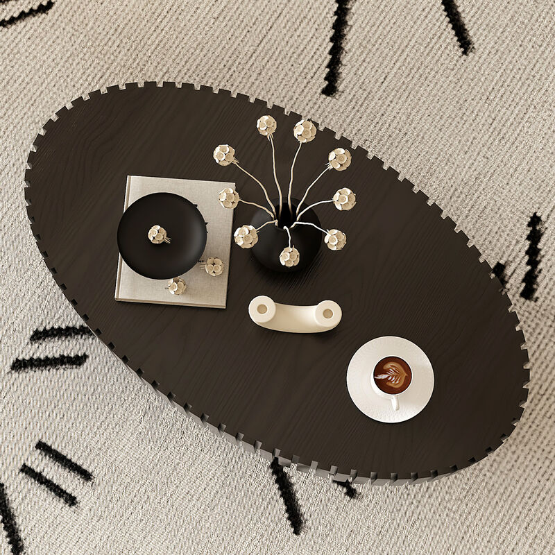 Publug Olive-Shaped Wooden  Coffee Table image number 2