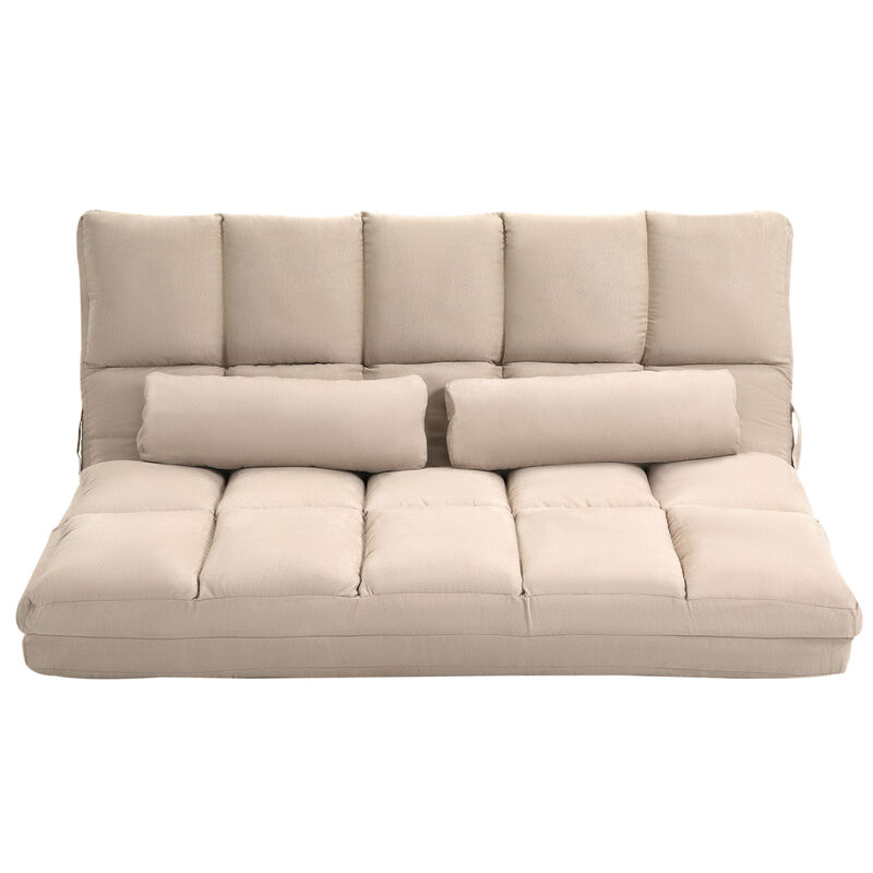 Merax Folding Sofa Couch with 2 Pillows