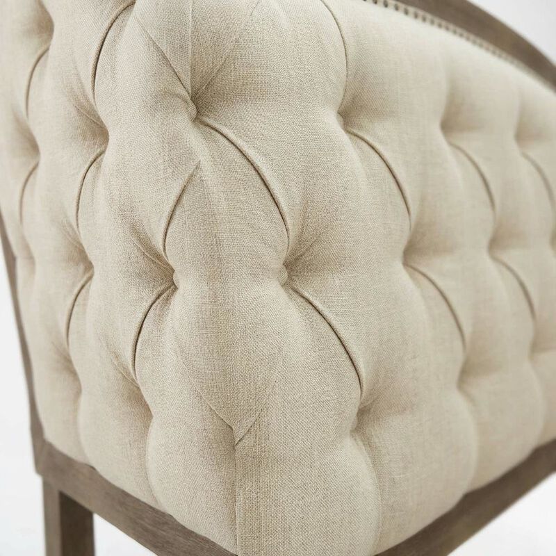 Liberty Furniture Dusty Taupe Tufted Panel Headboard with Black Finish Poplar Solids Wood image number 3