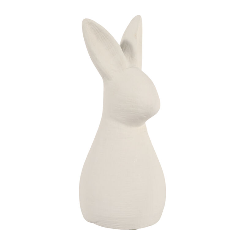 9x4" Textured Terracotta Bunny, Ivory image number 1