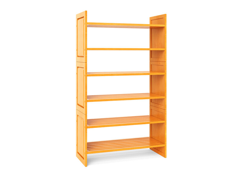 Solid Wood 3 Tier Stackable Storage Rack