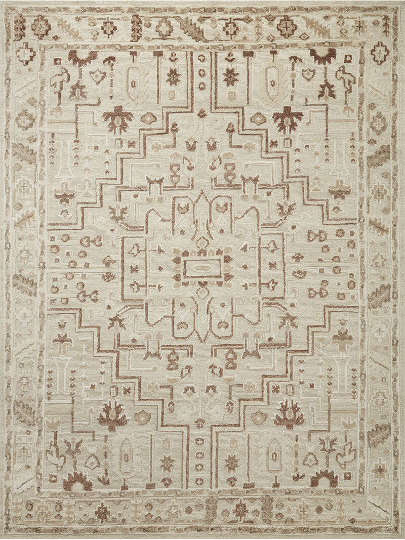 Ingrid ING-01 Ivory / Earth 4''0" x 6''0" Rug by Magnolia Home By Joanna Gaines