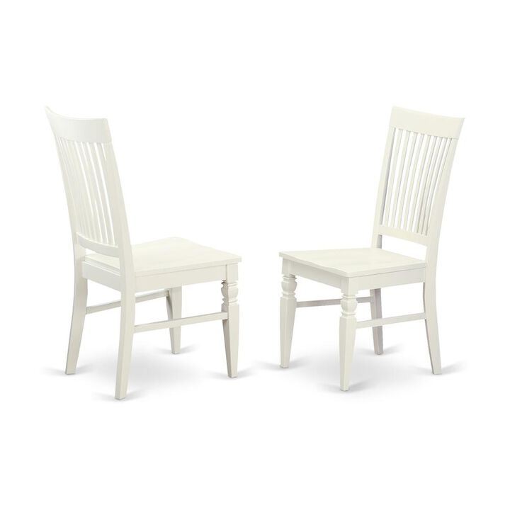 East West Furniture Dining Room Set Linen White