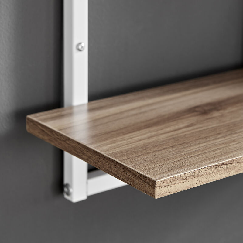 Rhodes 4 Tier Modern Floating Windowsill Wall Shelf Unit with Metal Frame