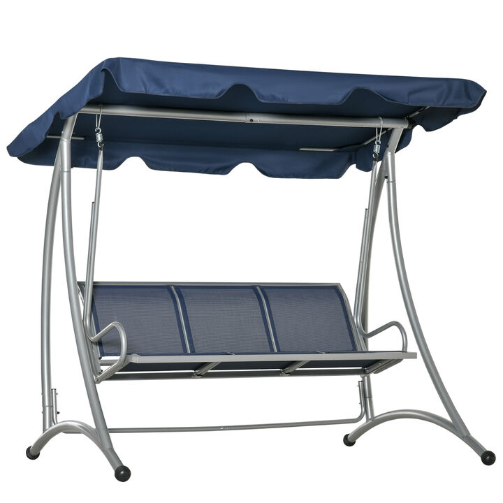 Hivvago 3-Seat Outdoor Porch Swing with Canopy