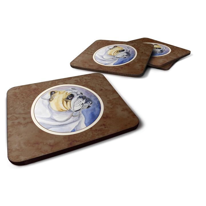 Caroline's Treasures 7028FC English Bulldog Foam Coasters (Set of 4), 3.5, Multicolor