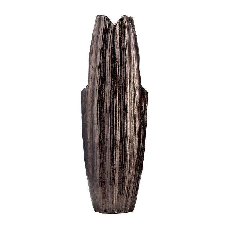 Metal Abstract Ridged Vase image number 0