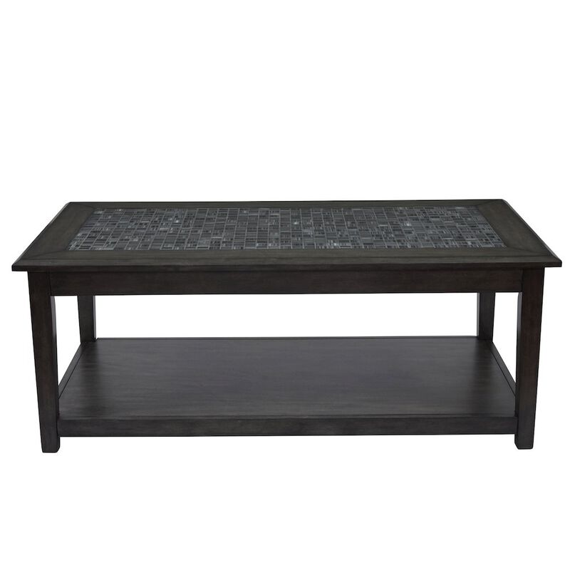 Jofran Baroque 48 Coffee Table with Mosaic Tile Inlay