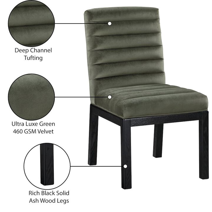 Meridian Furniture Evelyn Beige Velvet Dining Chair