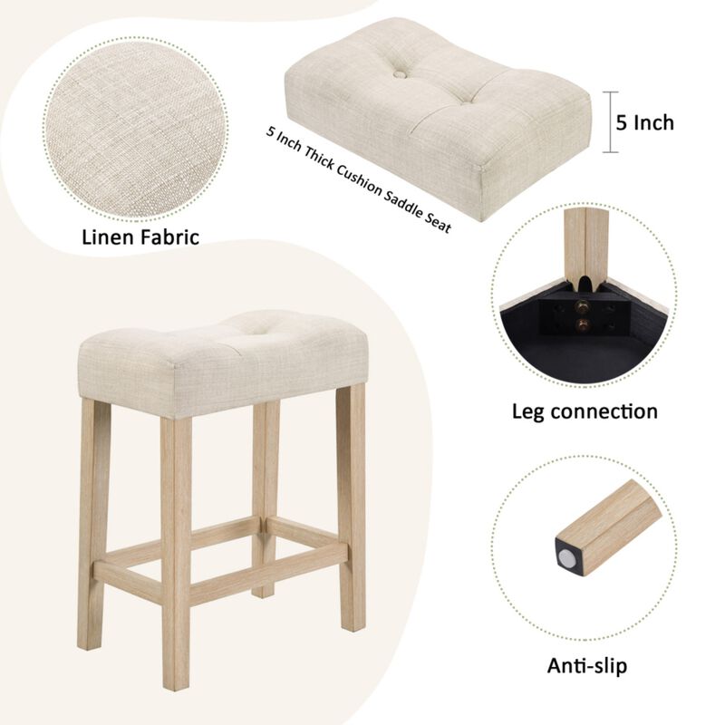 Kepfuf 4‑Piece Farmhouse Bar Table Set image number 6