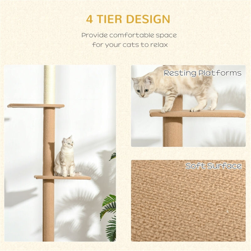 Multi-Level Cat Tree with Scratching Posts, Perches, and Cozy Hideaways for Cats