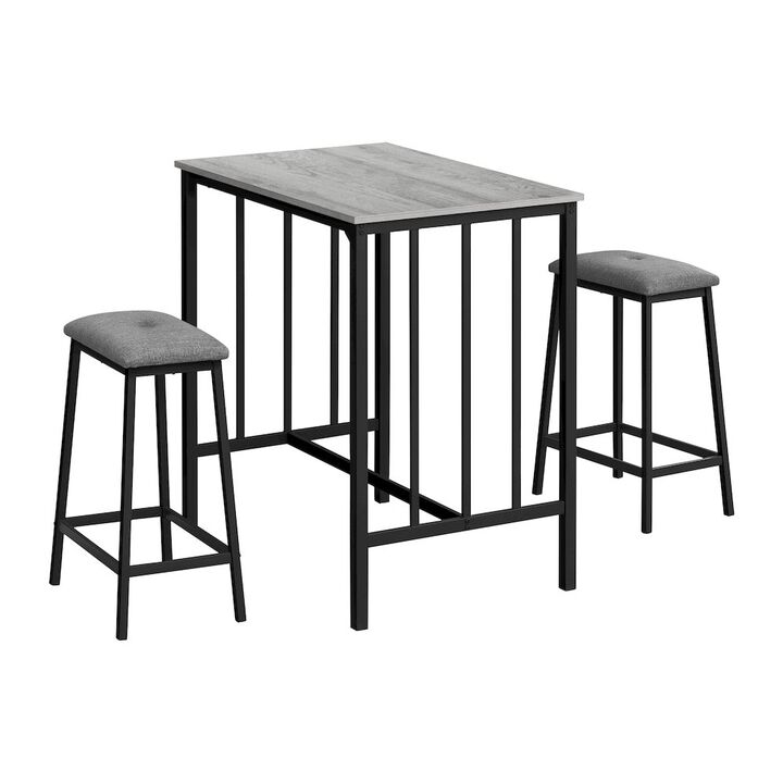 Contemporary Dining Set in Grey,Black color