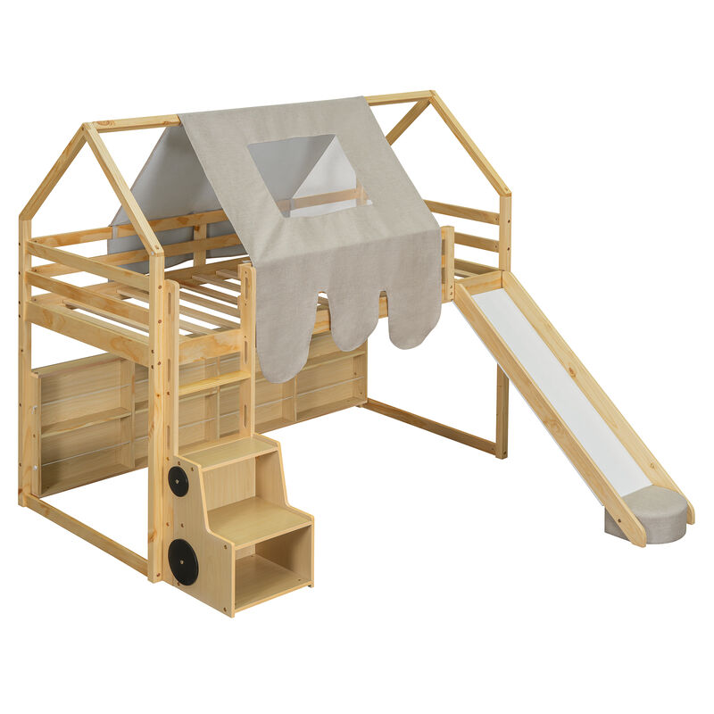 Wadnek Loft Bed House-shaped Frame image number 3