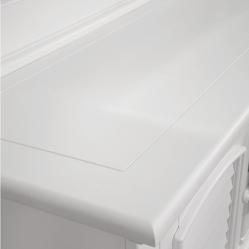 American Woodcrafters Cottage Traditions High Dresser with Mirror - White Cottage